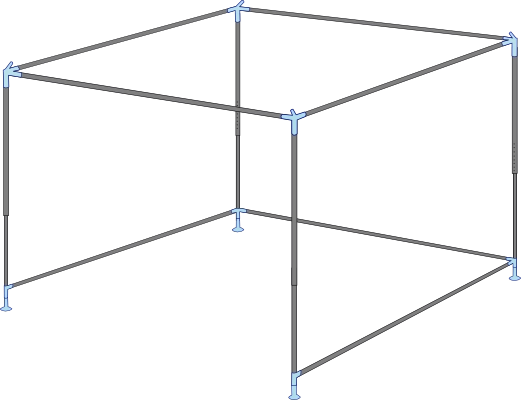 1010 Mesh Booth Frame