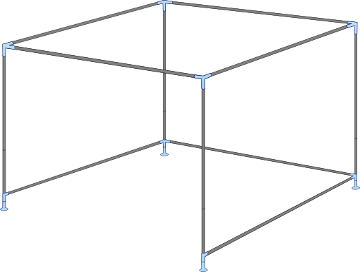 1010 Mesh Booth Frame